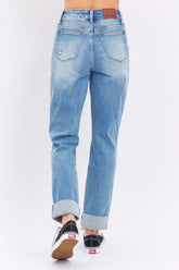 Judy Blue Distressed Straight Jeans with Patch Pockets, Jeans, $ 69.00, A Moment Of Now™